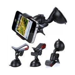 BUFFER® Kıskaçlı Araç İçi Vantuzlu Universal Telefon Sabitleyici Tutucu