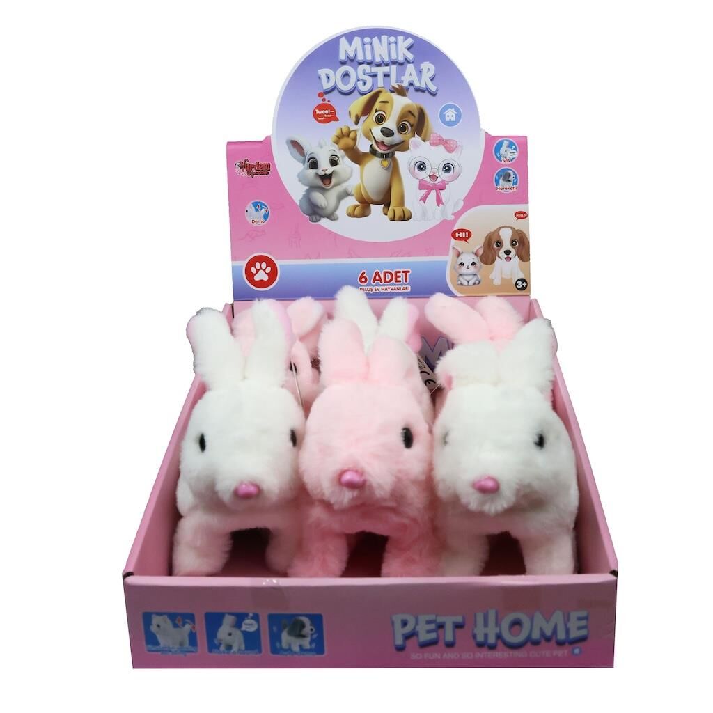VRD10643 PELUŞ EVCİL TAVŞAN SESİ VE HAREKETLİ-VRD