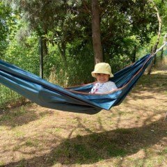 BUFFER® Kamp Piknik Plaj Hamak Su Geçirmez Çantalı Hafif Portatif Dayanıklı Tek Kişilik Salıncak