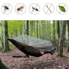 BUFFER® Kamp Salıncak Sineklik Cibinlikli Portatif Hamak Tek Kişilik Outdoor Su Geçirmez Sivrisinek Koruyucu