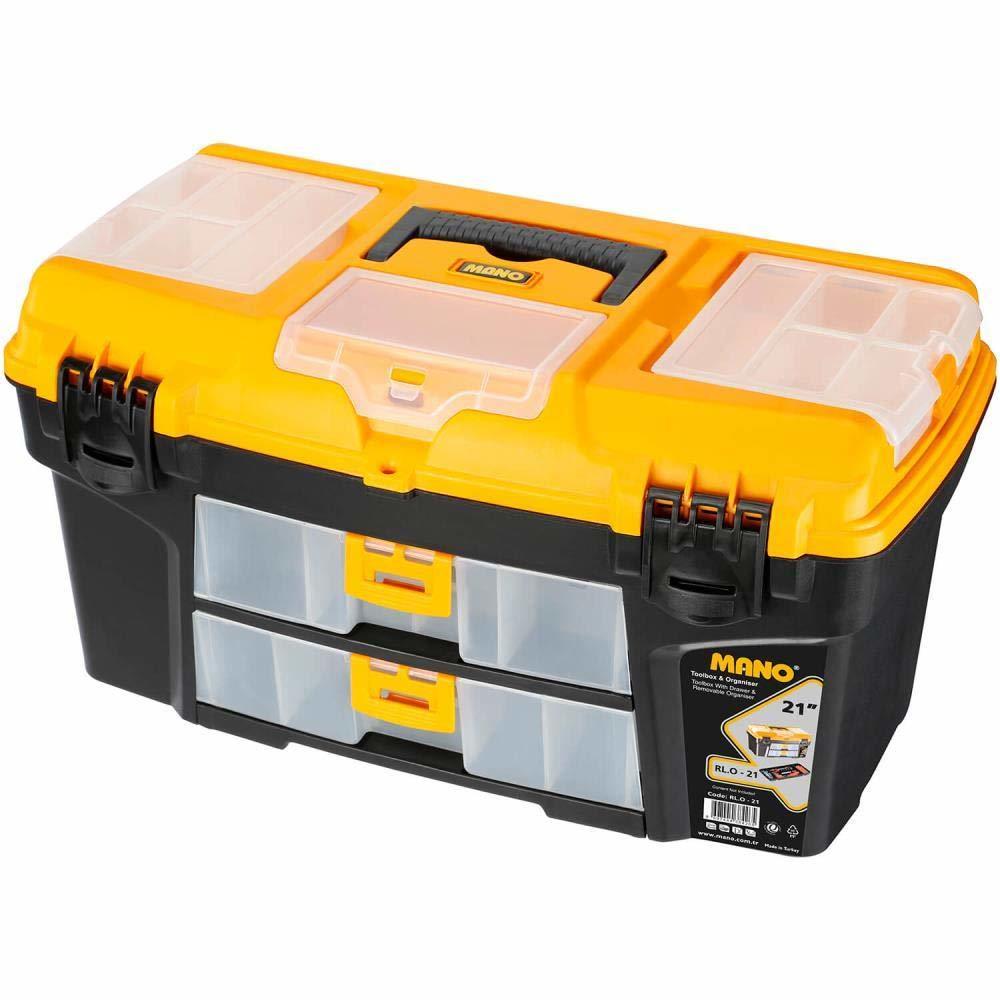 Mano Taşınabilir Organizerli Çekmeceli Takım Çantası RLO-21   534mm x 291mm x 280mm
