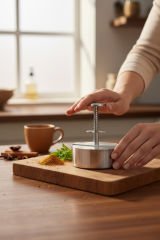 Yaylı Hamburger Presi Köfte Basma Kalıbı 12 Cm İnce Paslanmaz Çelik 100-130 gr