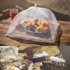 BUFFER® Gıda Koruma Şemsiyesi Yiyecek Yemek Sinek Koruyucu Tül Aparat