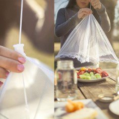 BUFFER® Gıda Koruma Şemsiyesi Yiyecek Yemek Sinek Koruyucu Tül Aparat