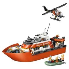 60504 Lego City Sahil Güvenlik Kurtarma Botu ve Helikopteri 742 parça +7 yaş