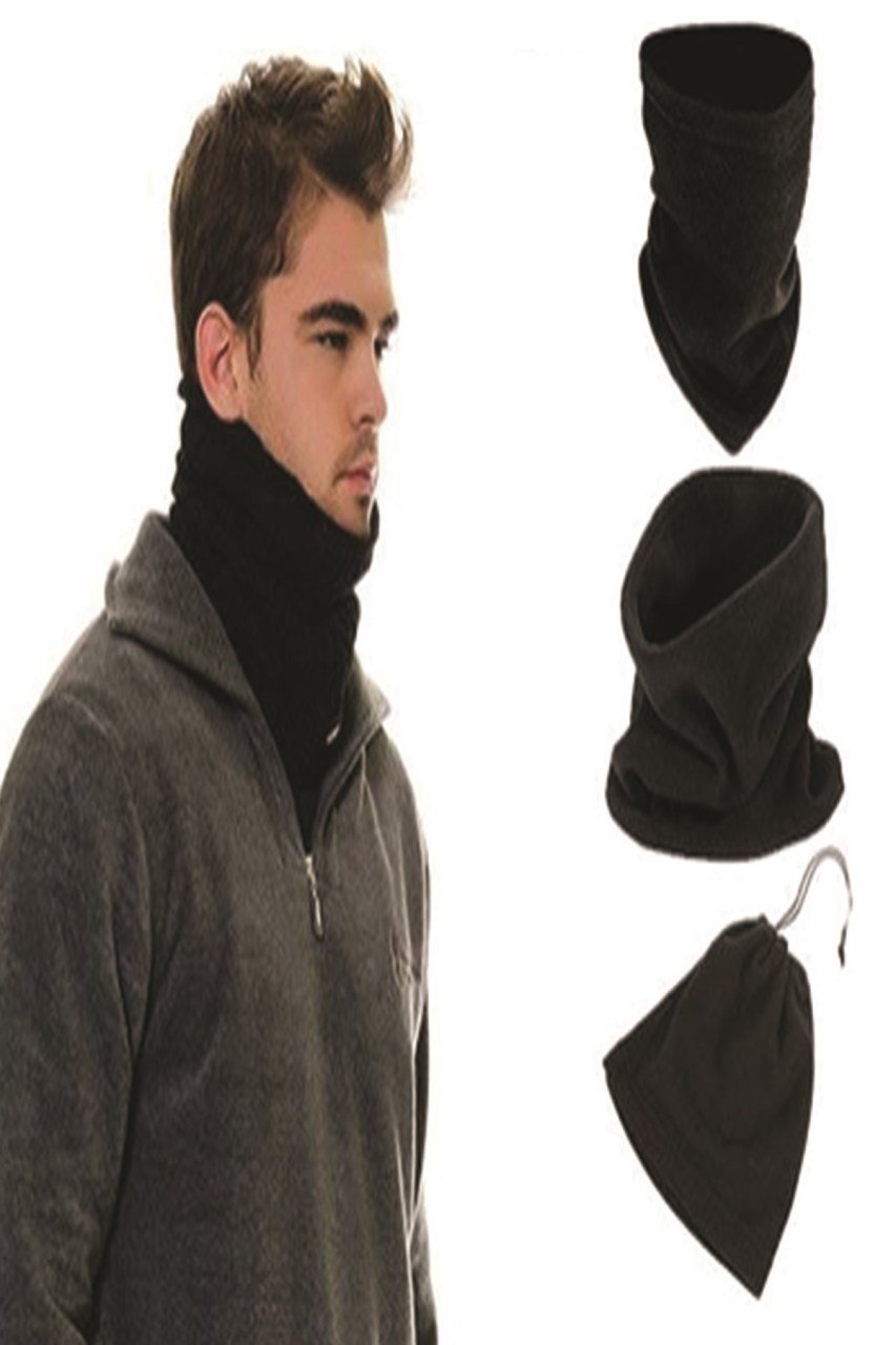 BUFFER® Unisex Terletmez Kumaş İkisi Bir Arada Boyunluklu Polar Bere