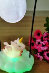 BUFFER® Işık Altında Sallanan Renk Değiştiren Unicornlu Gece Lambası