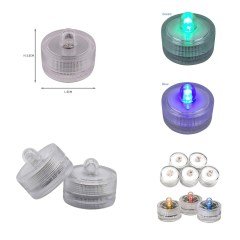 BUFFER® Su Geçirmez Led Mum Dekoratif Mini Su Altı Aydınlatması 12li Set