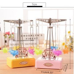 BUFFER® Oyuncak Hareketli Uçaklı Kurmalı Hediyelik Müzik Kutusu Aleti