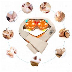 BUFFER® U Şeklinde Ovmalı Yoğurmalı Ayarlanabilir Isıtmalı Vücut Boyun Omuz Masaj Yastığı Üç  Fonksiyonlu