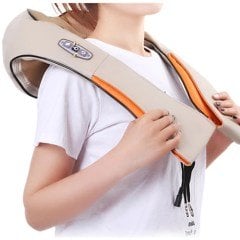 BUFFER® U Şeklinde Ovmalı Yoğurmalı Ayarlanabilir Isıtmalı Vücut Boyun Omuz Masaj Yastığı Üç  Fonksiyonlu