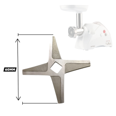 #12 Arnica Promeat Grande W2000 W1800 Yedek Parça Bıçak, Et Kıyma Makinesi Bıçağı (60 mm)