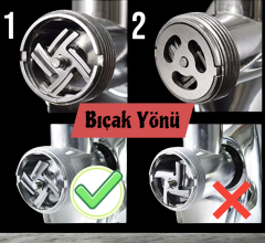 Tefal ADR901, Moulinex Et Kıyma Makinesi Bıçağı, Kesici Yedek Parça Bıçak, 5 Numara 46 mm (Altı Köşe Göbekli)