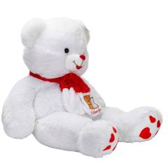 1515 SUN-JHN-PFF-SK PELUŞ AYI OTURAN KRMZ ATKILI 70CM 2R