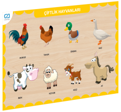 CAAHS-3211 CA GAMES AHŞAP ÇİFTLİK HAYVANLARI BUL-TAK