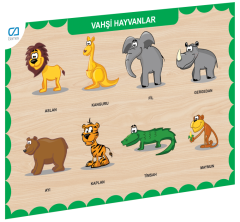 CAAHS-3213 CA GAMES AHŞAP VAHŞİ HAYVANLAR BUL-TAK