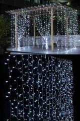 BUFFER® 2x2 Metre 320 Led 8 Fonskiyonlu Dekoratif Led Perde Beyaz Renk