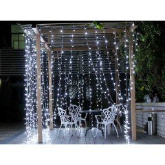 BUFFER® 2x2 Metre 320 Led 8 Fonskiyonlu Dekoratif Led Perde Beyaz Renk