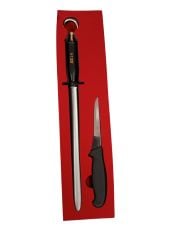 F.Zehr 30 cm Balık Sırtı Oval Masat ve Fibrox Saplı Sıyırma Bıçak Seti (2023 Özel Seri)