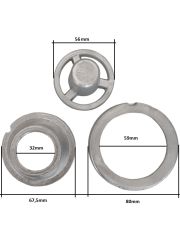 22 No Kıyma Makinesi İçli Köfte Aparatı Metal (Çap 80mm)