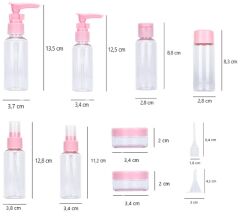 10 Parça Seyahat  Sprey ve Boş Şişe Seti