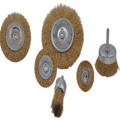 BUFFER® 6lı Pimli Tel Fırça Seti Pas Yağ Kir Boya Yapışkan Çözücü