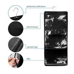 BUFFER® 6 Gözlü Pratik Dolap İçi Çanta Düzenleyici Askılık Oganizer