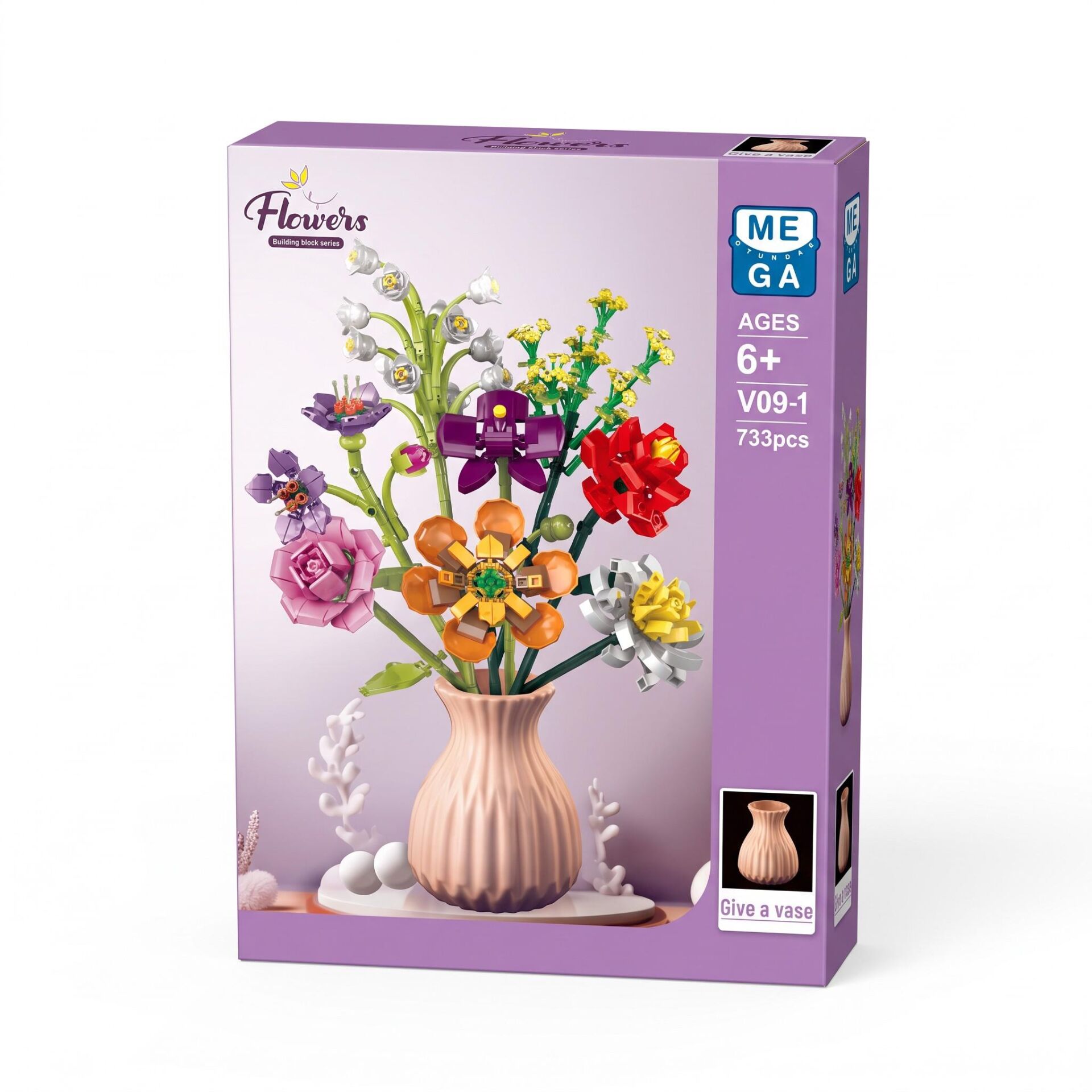BIG0V091 8'Lİ BLOK ÇİÇEK 733 PARÇA MİNİ LEGO