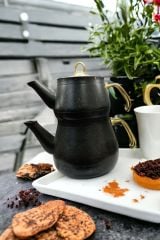 Siyah Granit Çaydanlık Aile Boyu