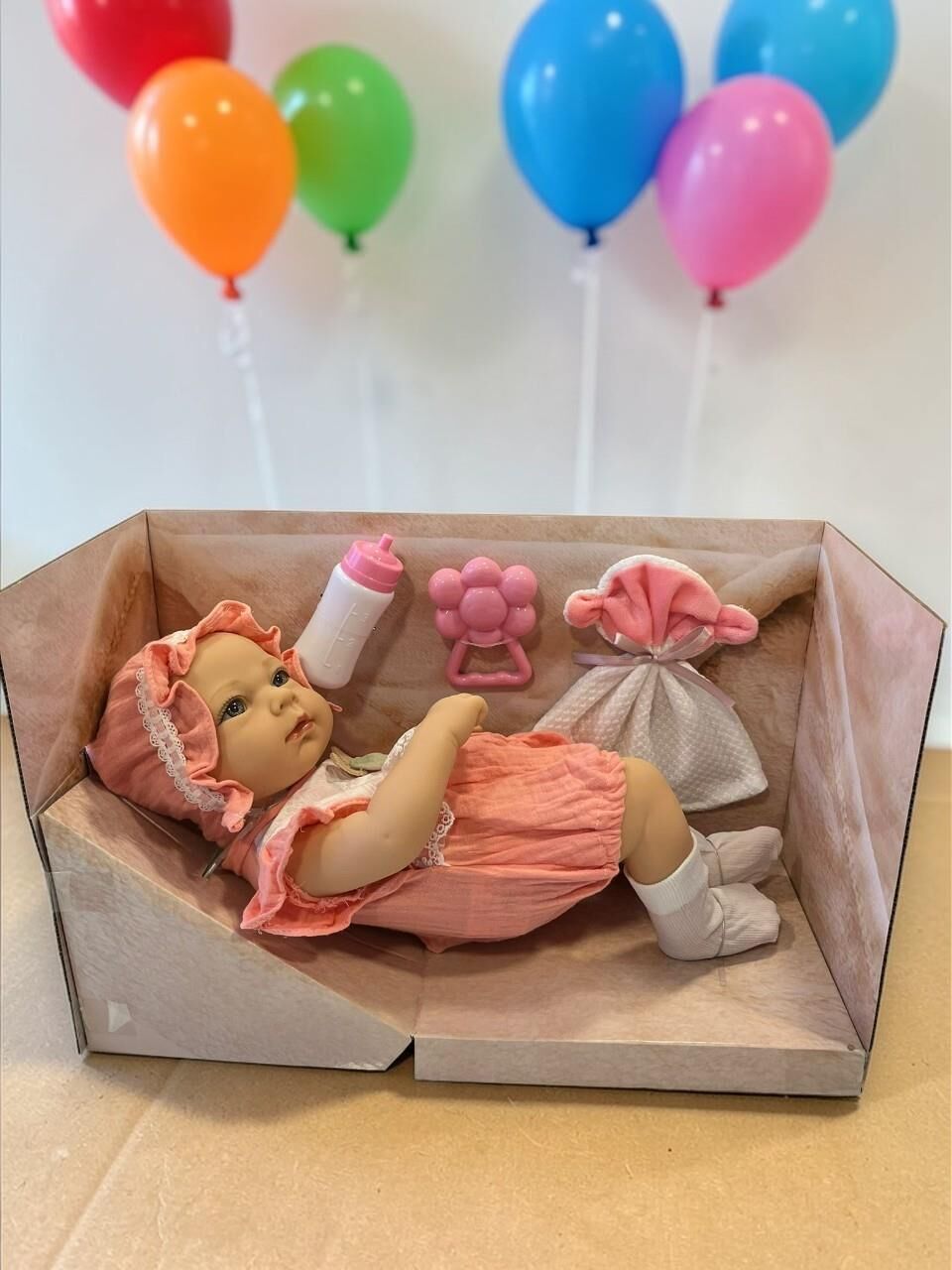 SH59998 40 CM TAM VİNİL BEBEK EMZİKLİ HAVLULU-ZRV