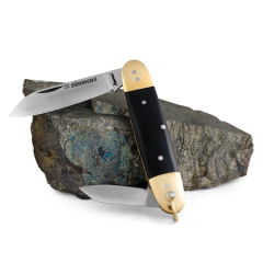 Sürmene STK08 Çift Bıçaklı Siyah-Krom Sürmene Çakısı 10 Cm