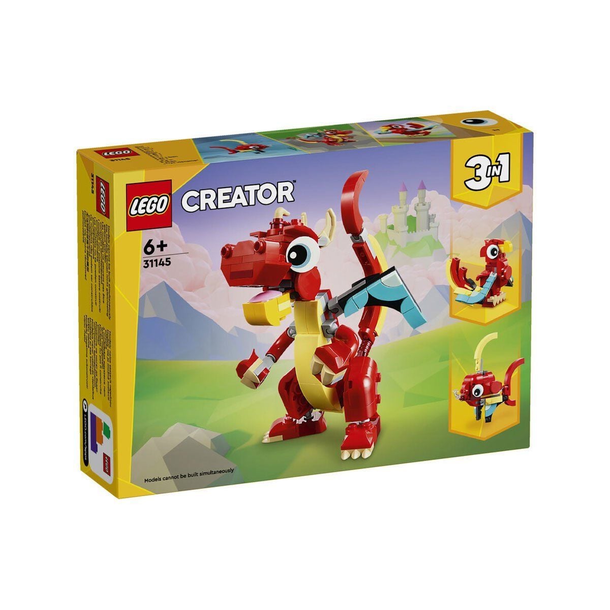 31145 Lego Creator 3ü1 arada Kırmızı Ejderha 149 parça +6 yaş