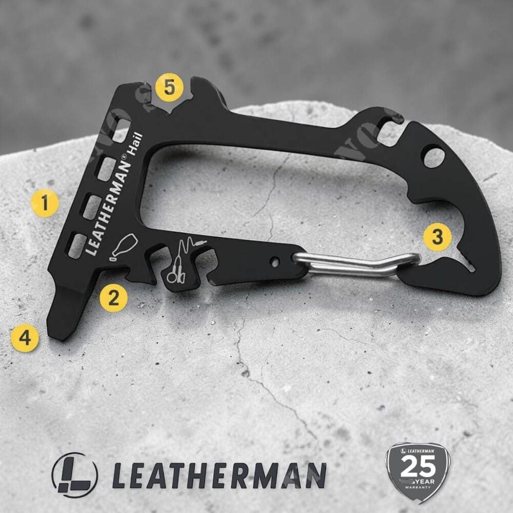 Leatherman Hail Pockettools 5 Fonksiyonlu Çok Amaçlı Karabina 831782