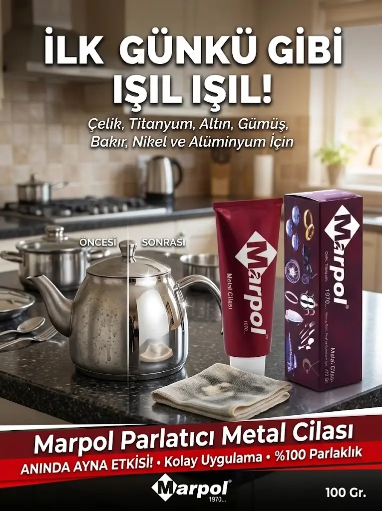 Marpol Parlatıcı Metal Cilası 100 Gr (Çelik, Titanyum, Altın, Gümüş, Bakır, Nikel Ve Alüminyum)