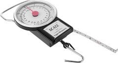 BUFFER® 22 KG/50LB Kancalı Tartı Aleti 1 Metre Mezuralı Askılı Balıkçı Terazisi