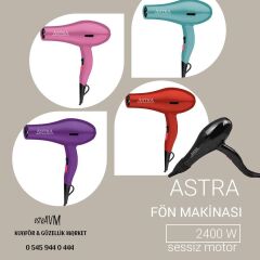 Astra Turbo 8818 Saç Kurutma Ve Fön Makinesi 2400 Watt Mor