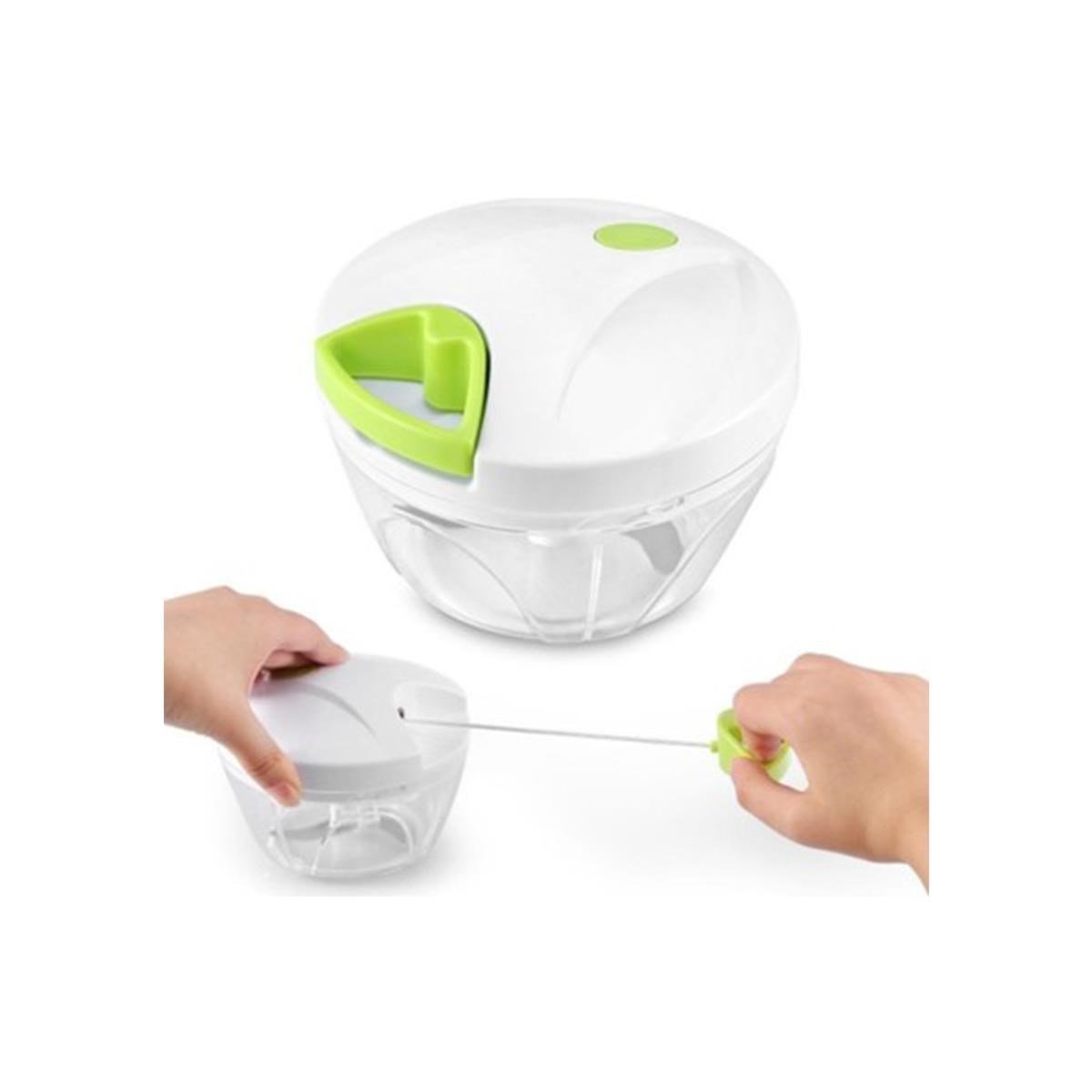 BUFFER® İpli Çekmeli Pratik Meyve Sebze Doğrayıcı 3 Bıçaklı El Rondosu