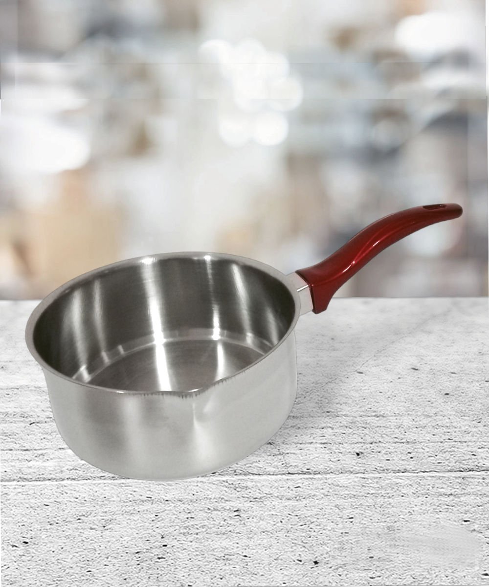 Paslanmaz Sütlük Sos Tavası 15 cm Yumurta Kaynatma Tenceresi Bakalit Saplı