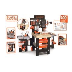 7600360726 Smoby Black+Decker Mega Werkbank Center- Mega Tamir Masası Tezgahı Oyun Seti +3 yaş