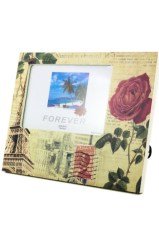 BUFFER® Decotown Dekoratif Desenli Çerçeve Gül Motifli Fotoğraf Çerçevesi