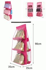 BUFFER® 6 Gözlü Pratik Dolap İçi Çanta Düzenleyici Askılık Oganizer