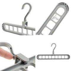 BUFFER® 9 Bölmeli Yer Tasarrufu Sağlayan Katlanır Sihirli Elbise Askısı (5li Set)