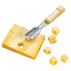 BUFFER® Yıldız Şekilli Dekoratif Peynir Kaşar Kesici Metal Bıçak 2li Set