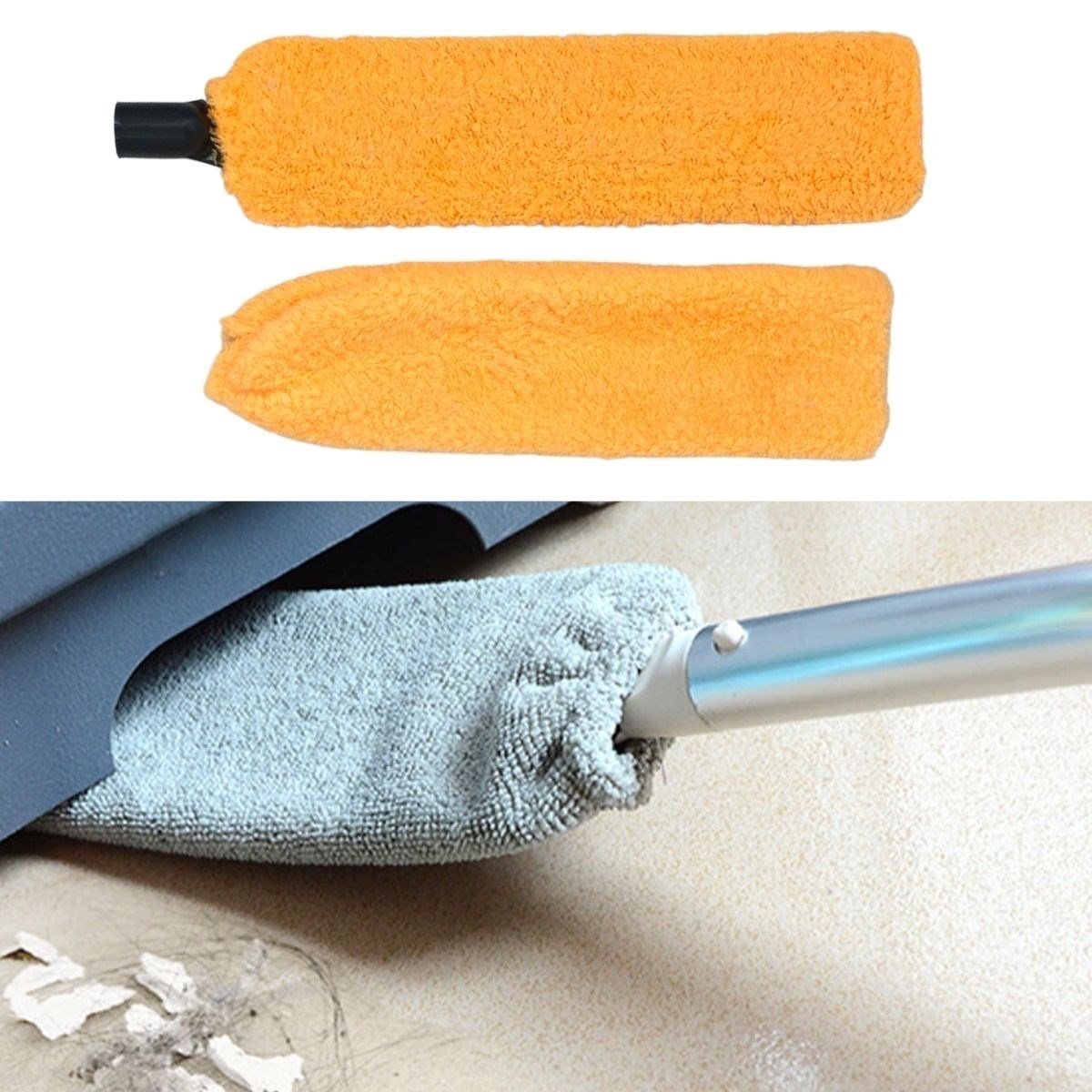 BUFFER® Mop Paspas Yedek Başlığı Portatif Toz Tüy Kir Temizleyici 2li  Yer Temizleme Bezi