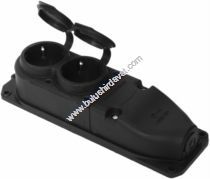 Bulmax 2 Gırıs Monofaze Kaucuk Grup Prız Bmx-4019 (12 Adet Gönderilir)