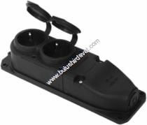 Bulmax 2 Gırıs Monofaze Kaucuk Grup Prız Bmx-4019 (12 Adet Gönderilir)