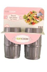 BUFFER® 2 Adet Dekoratif Fıçı Görünümlü Tuzluk Karabiberlik Baharatlık