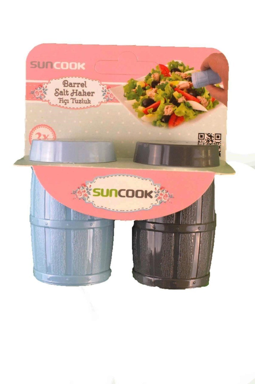 BUFFER® 2 Adet Dekoratif Fıçı Görünümlü Tuzluk Karabiberlik Baharatlık