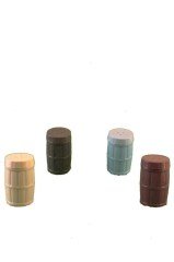 BUFFER® 2 Adet Dekoratif Fıçı Görünümlü Tuzluk Karabiberlik Baharatlık