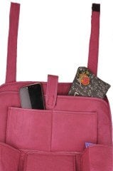 BUFFER® Araç İçi Pembe Koltuk Arkası Koruyucu Eşya Düzenleyici Organizer Cep